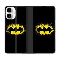 Housse cuir portefeuille Pour Iphone 17 Batman Logo