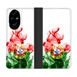 Housse cuir portefeuille Pour Honor 200 Pro 5G Voyage Portugal Flamme