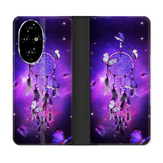 Housse cuir portefeuille Pour Honor 200 Pro 5G Zen Attrape Reve Papillon