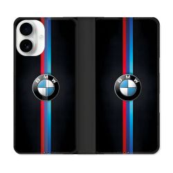 Housse cuir portefeuille Pour Iphone 17 BMW Logo