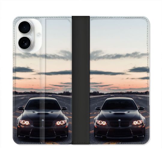 Housse cuir portefeuille Pour Iphone 17 BMW Serie
