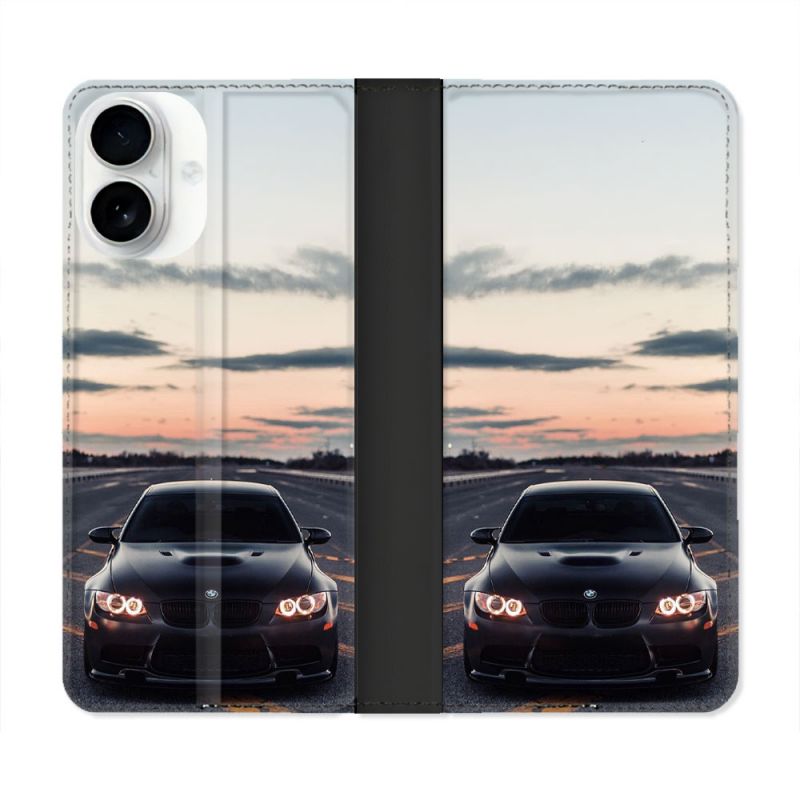 Housse cuir portefeuille Pour Iphone 17 BMW Serie