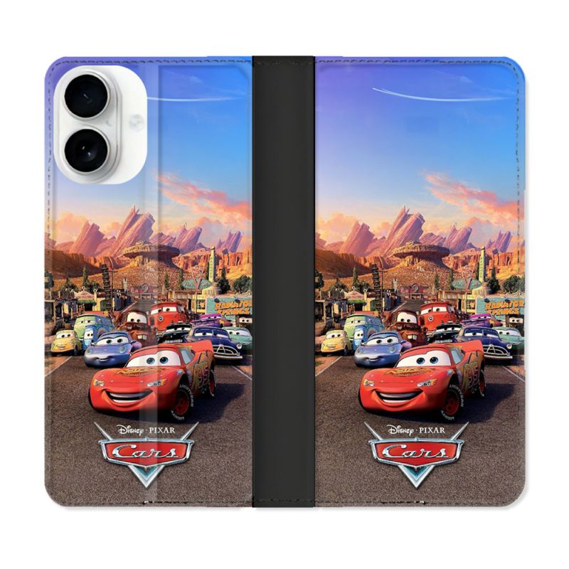 Housse cuir portefeuille Pour Iphone 17 Cars Affiche