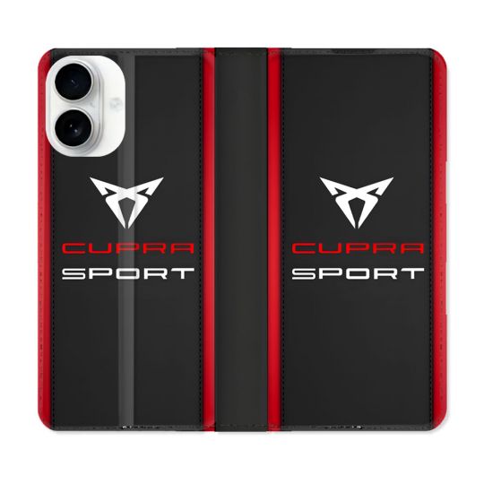 Housse cuir portefeuille Pour Iphone 17 Cupra