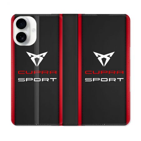Housse cuir portefeuille Pour Iphone 17 Cupra