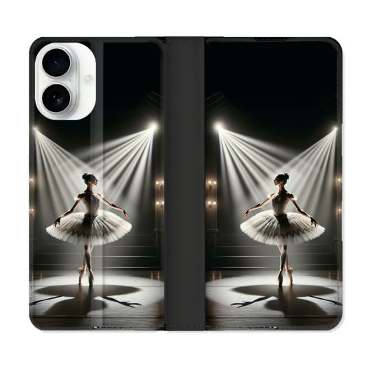 Housse cuir portefeuille Pour Iphone 17 Danseuse Lumière