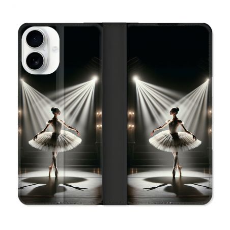 Housse cuir portefeuille Pour Iphone 17 Danseuse Lumière
