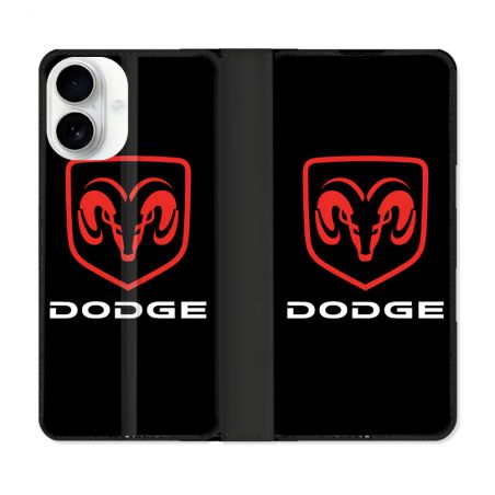 Housse cuir portefeuille Pour Iphone 17 Dodge