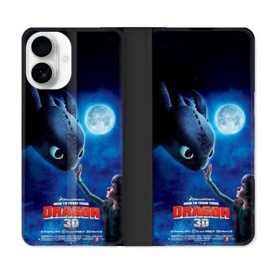 Housse cuir portefeuille Pour Iphone 17 Dragons Affiche