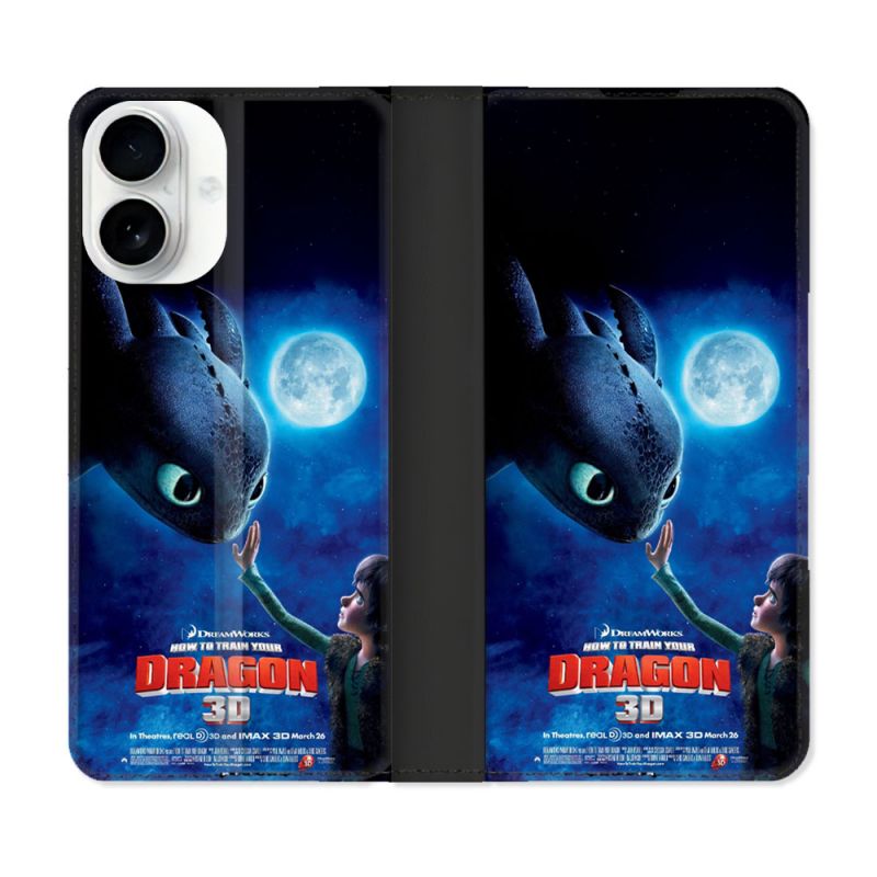 Housse cuir portefeuille Pour Iphone 17 Dragons Affiche