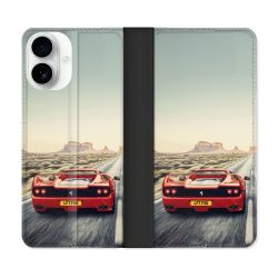 Housse cuir portefeuille Pour Iphone 17 Ferrari F50