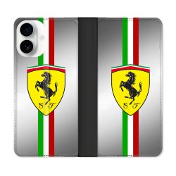 Housse cuir portefeuille Pour Iphone 17 Ferrari Ligne