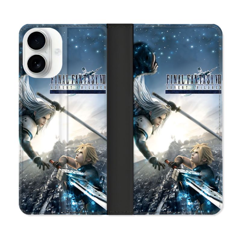 Housse cuir portefeuille Pour Iphone 17 Final Fantaisy