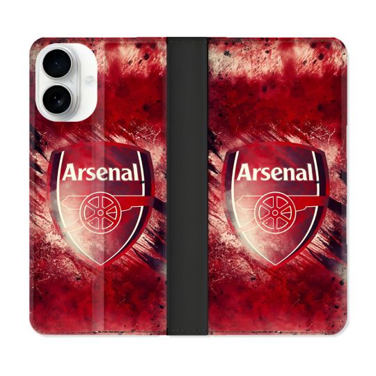 Housse cuir portefeuille Pour Iphone 17 Foot Arsenal