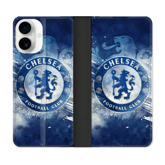 Housse cuir portefeuille Pour Iphone 17 Foot Chelsea