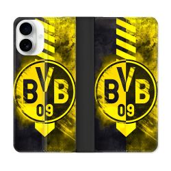 Housse cuir portefeuille Pour Iphone 17 Foot Dortmund