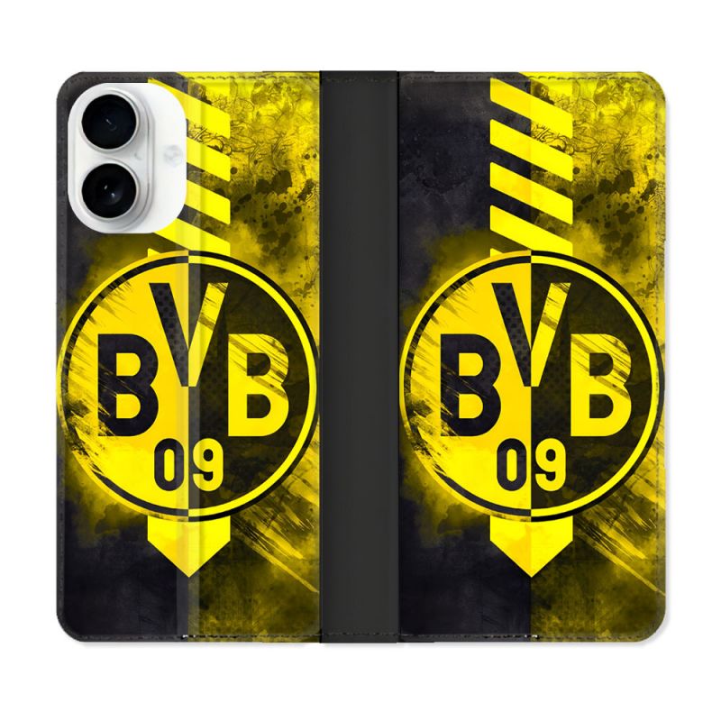 Housse cuir portefeuille Pour Iphone 17 Foot Dortmund