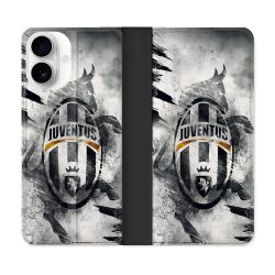 Housse cuir portefeuille Pour Iphone 17 Foot Juventus Turin