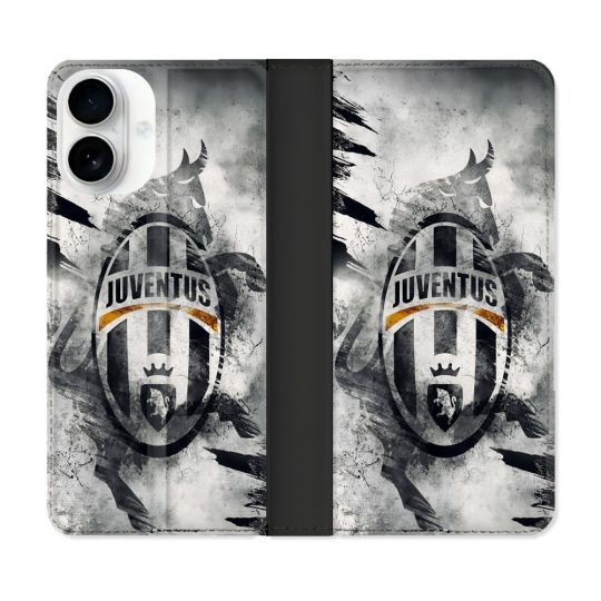 Housse cuir portefeuille Pour Iphone 17 Foot Juventus Turin