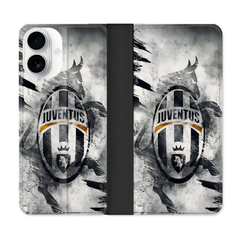 Housse cuir portefeuille Pour Iphone 17 Foot Juventus Turin