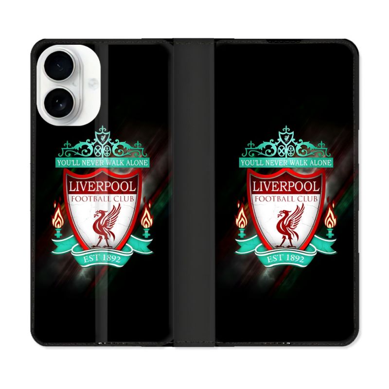 Housse cuir portefeuille Pour Iphone 17 Foot Liverpool