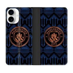 Housse cuir portefeuille Pour Iphone 17 Foot Manchester City