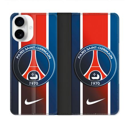 Housse cuir portefeuille Pour Iphone 17 Foot PSG 1970