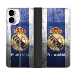 Housse cuir portefeuille Pour Iphone 17 Foot Real Madrid