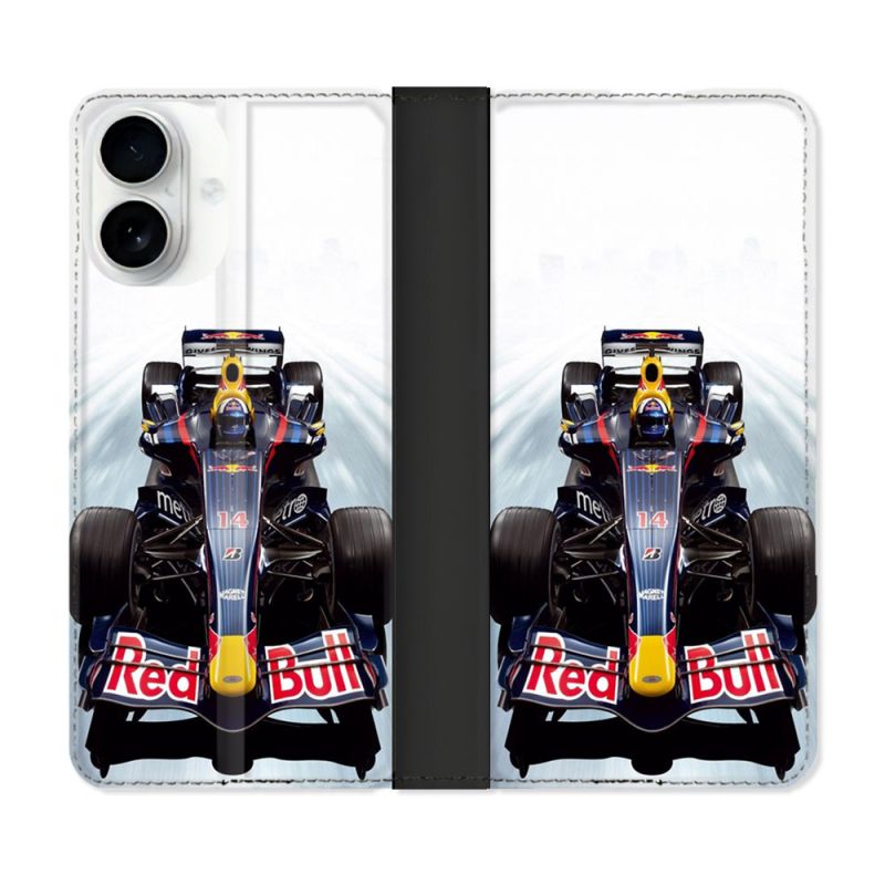 Housse cuir portefeuille Pour Iphone 17 Formule 1 F1 Red Bull