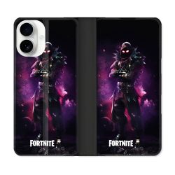 Housse cuir portefeuille Pour Iphone 17 Fortnite Raven