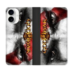 Housse cuir portefeuille Pour Iphone 17 God Of War GOW