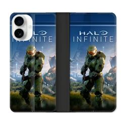 Housse cuir portefeuille Pour Iphone 17 Halo