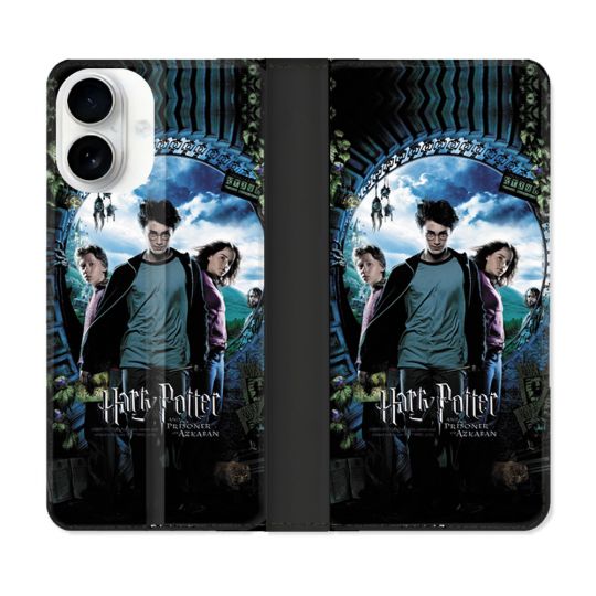 Housse cuir portefeuille Pour Iphone 17 Harry Potter Azkaban