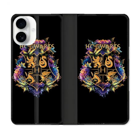 Housse cuir portefeuille Pour Iphone 17 Harry Potter Hogwarts