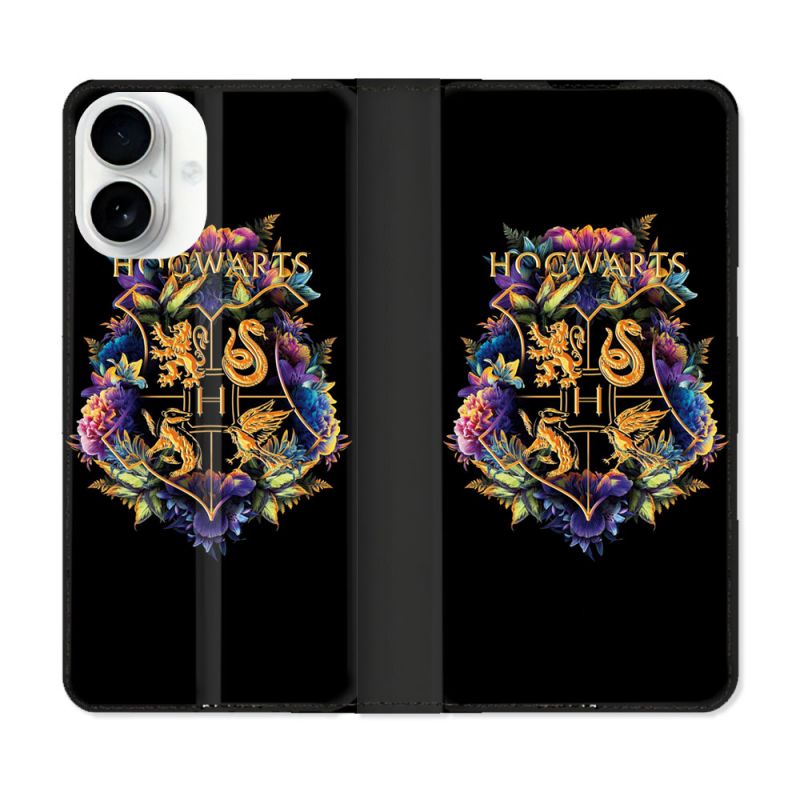 Housse cuir portefeuille Pour Iphone 17 Harry Potter Hogwarts