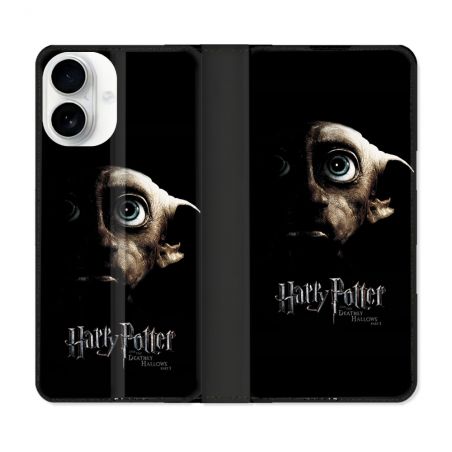 Housse cuir portefeuille Pour Iphone 17 Harry Potter Hollows Dobby