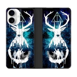Housse cuir portefeuille Pour Iphone 17 Harry Potter Patronome
