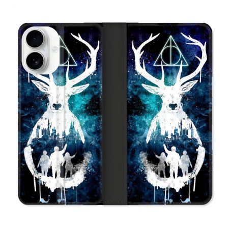 Housse cuir portefeuille Pour Iphone 17 Harry Potter Patronome