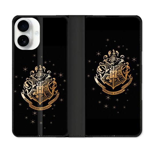Housse cuir portefeuille Pour Iphone 17 Harry Potter Poudlard