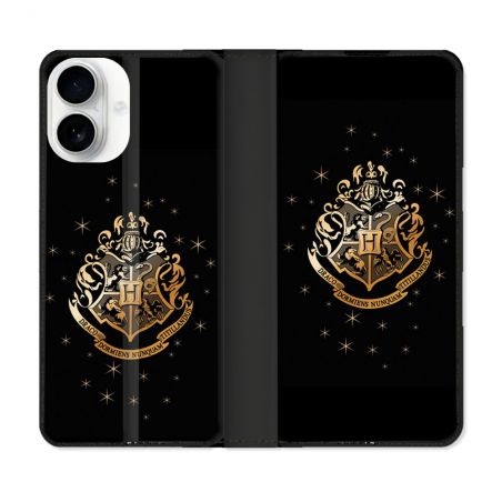 Housse cuir portefeuille Pour Iphone 17 Harry Potter Poudlard