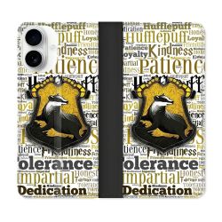 Housse cuir portefeuille Pour Iphone 17 Harry Potter Poursouffle