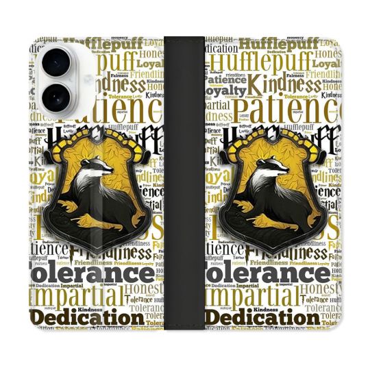 Housse cuir portefeuille Pour Iphone 17 Harry Potter Poursouffle
