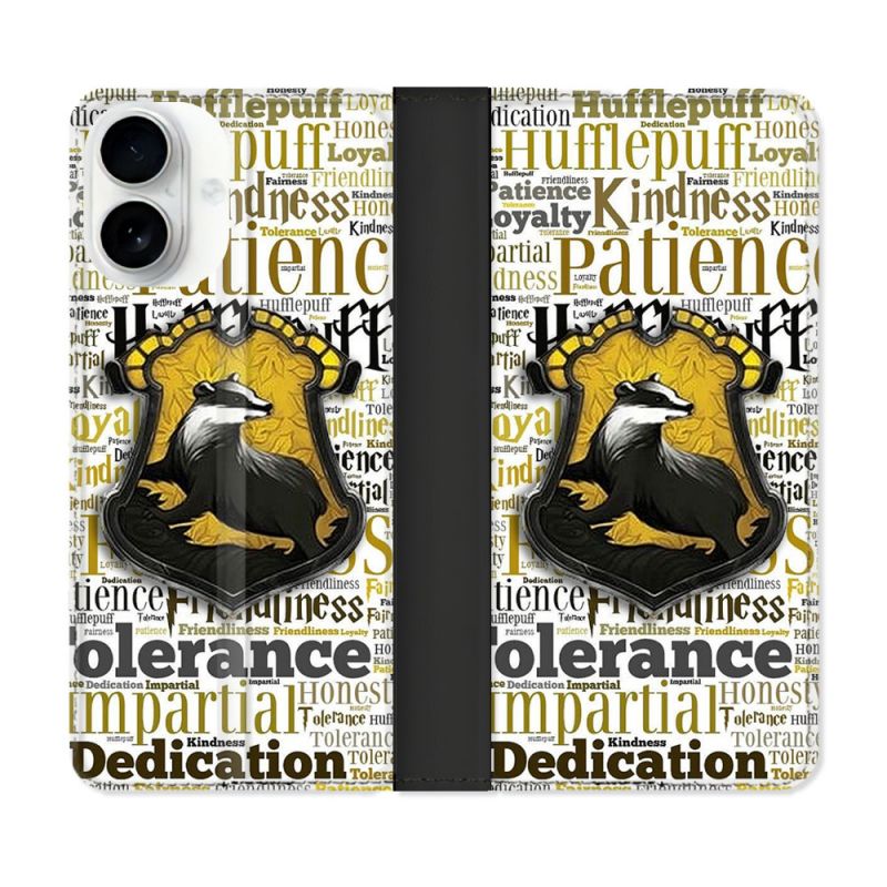Housse cuir portefeuille Pour Iphone 17 Harry Potter Poursouffle