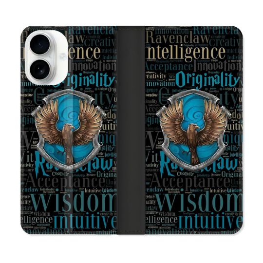Housse cuir portefeuille Pour Iphone 17 Harry Potter Serdaigle
