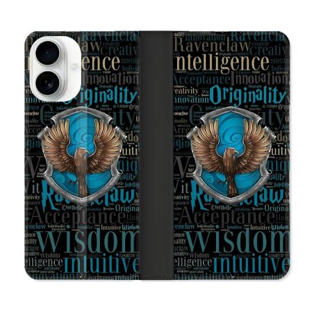 Housse cuir portefeuille Pour Iphone 17 Harry Potter Serdaigle