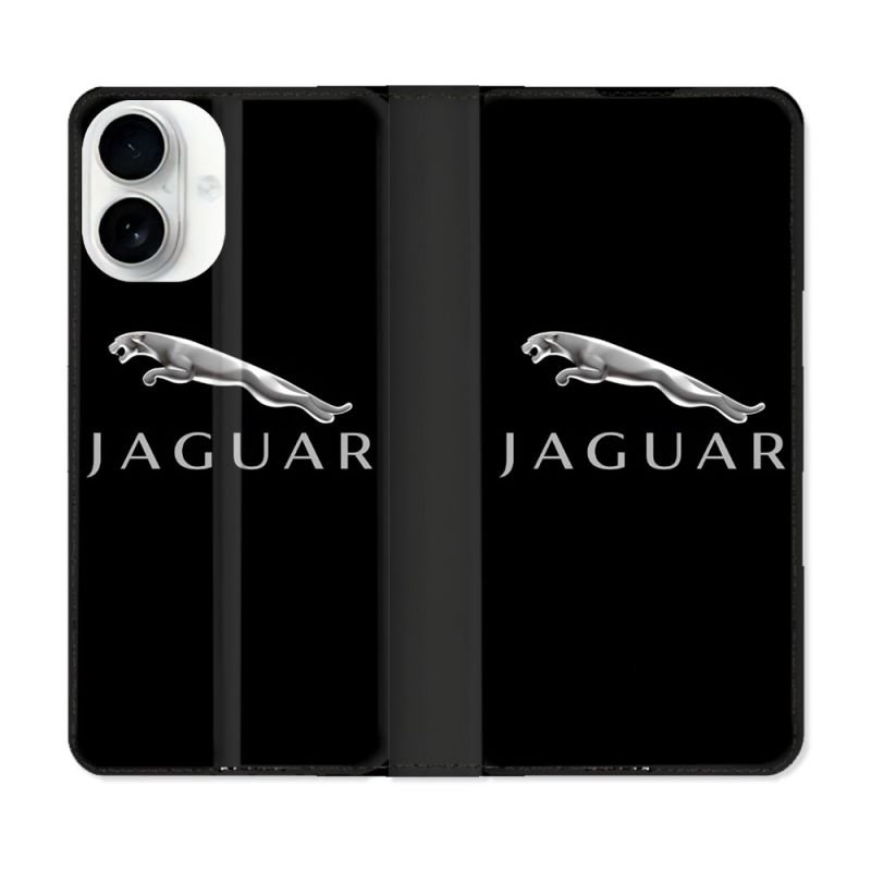 Housse cuir portefeuille Pour Iphone 17 Jaguar