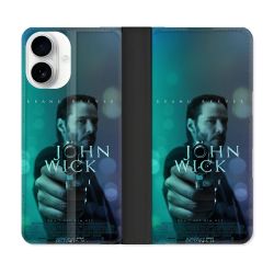 Housse cuir portefeuille Pour Iphone 17 John Wick