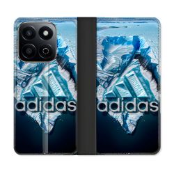Housse cuir portefeuille Pour Honor 200 Smart 5G Adidas Iceberg