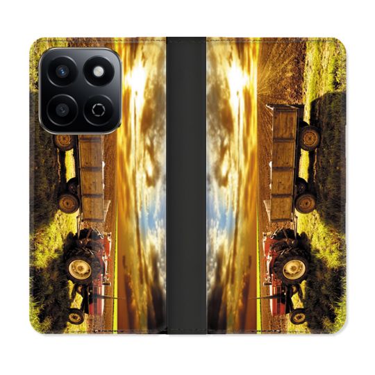 Housse cuir portefeuille Pour Honor 200 Smart 5G Agriculture Tracteur Color