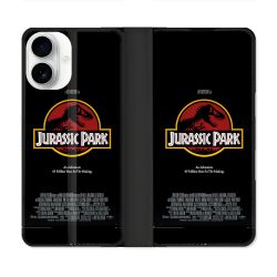 Housse cuir portefeuille Pour Iphone 17 Jurassic Park Affiche